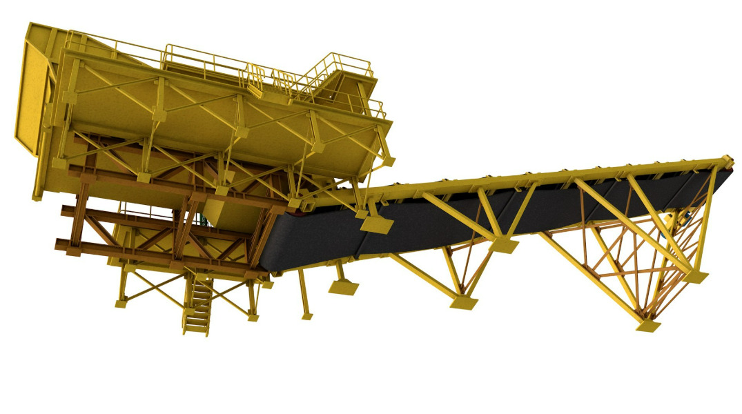 Stone Crusher Machine 3D model_6