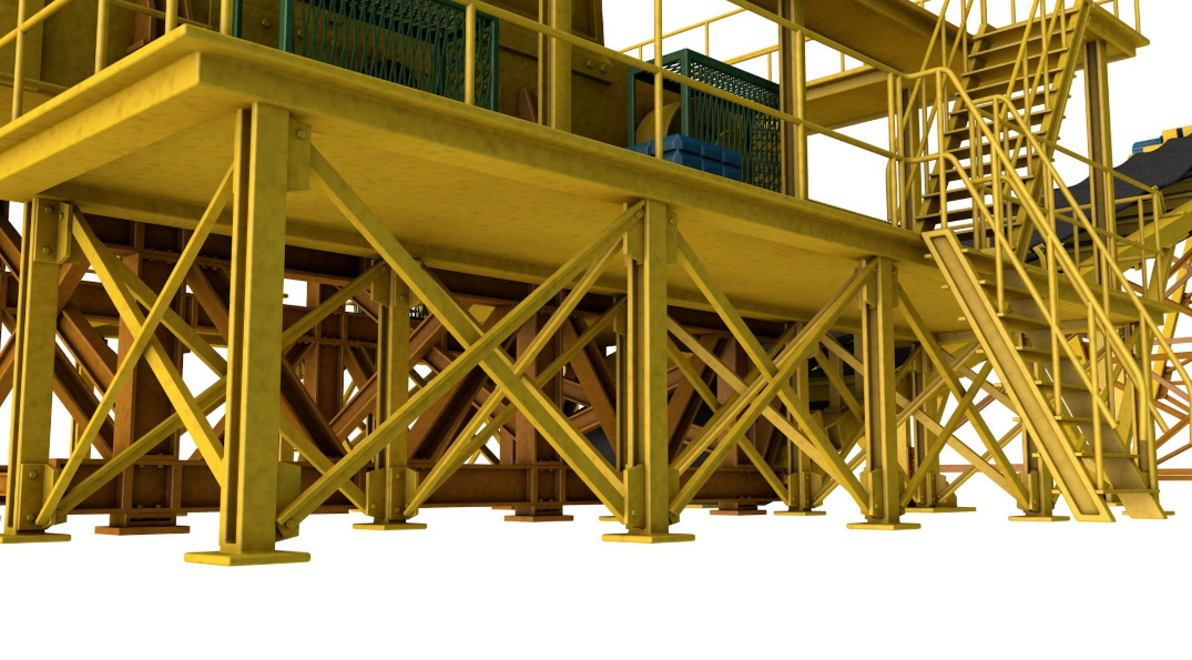 Stone Crusher Machine 3D model_12