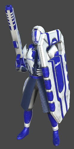 Futuristic Police Riot Sheild - Unity Game Ready Asset  Low-poly 3D model