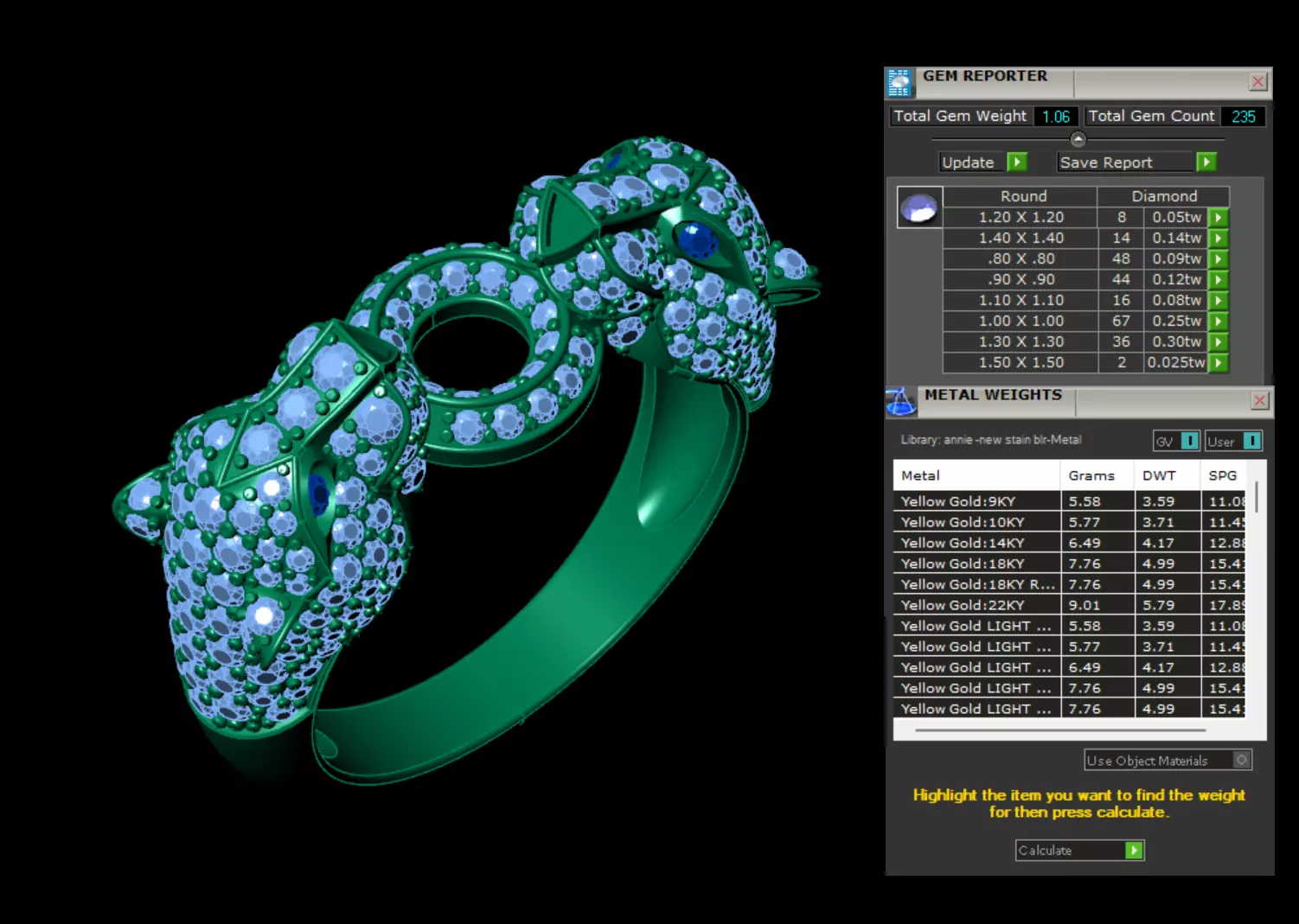 Panther ring 3D print model