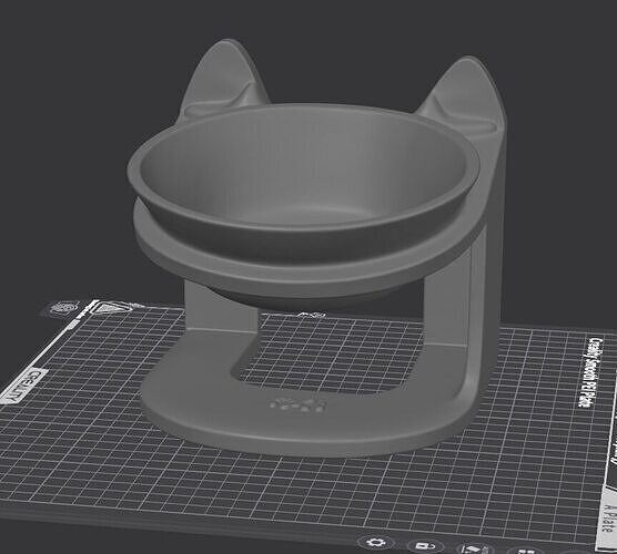 Raised Cat And Dog Bowl STL Ergonomic 3D Printable Pet Feeder  3D print model