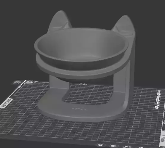 Raised Cat And Dog Bowl STL Ergonomic 3D Printable Pet Feeder 