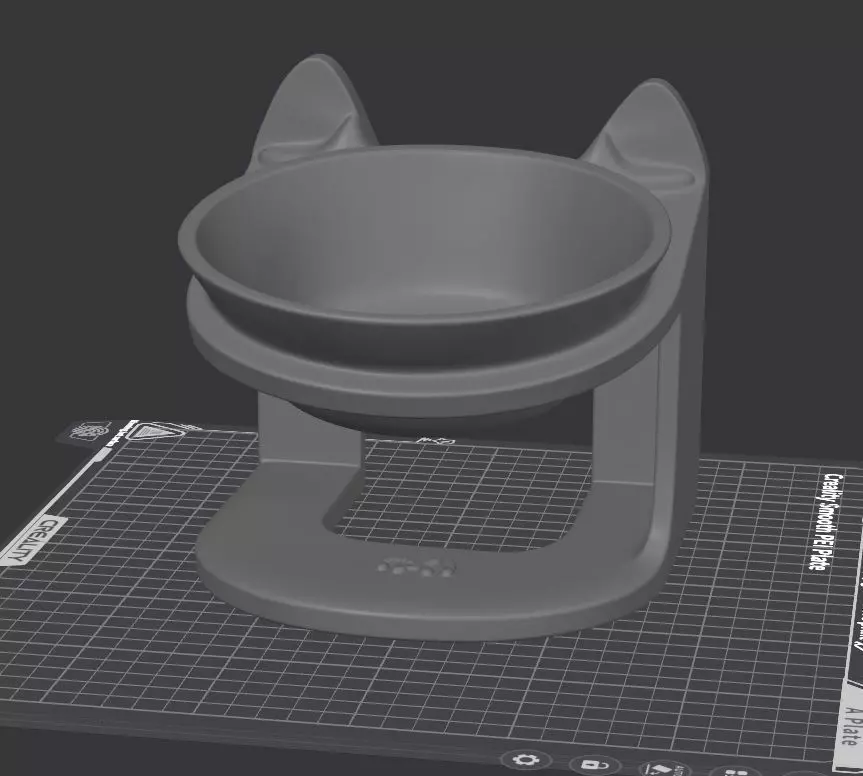 Raised Cat And Dog Bowl STL Ergonomic 3D Printable Pet Feeder 3D print model