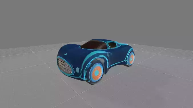Stylized Cartoon Car 3D Model