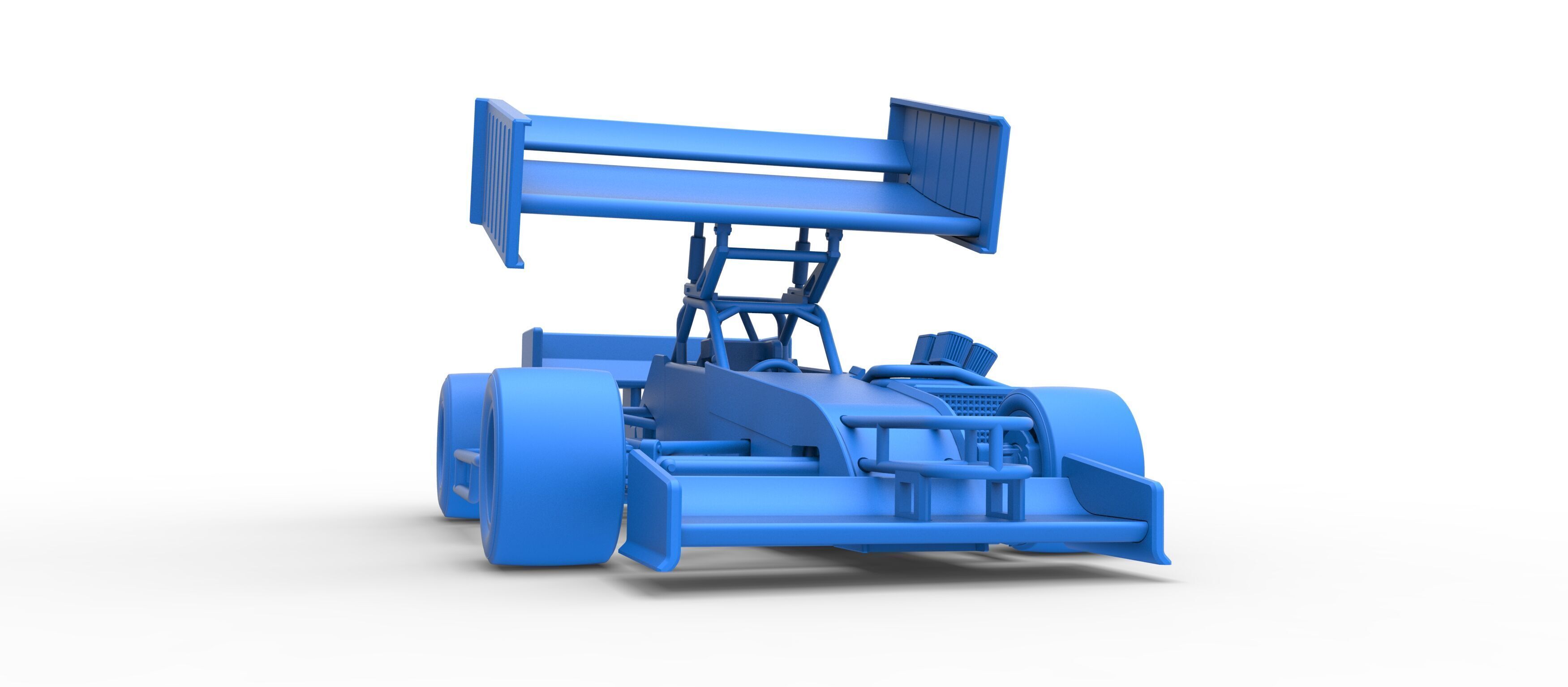 Supermodified front engine Winged race car V3 Scale 1 to 25 3D print model_54