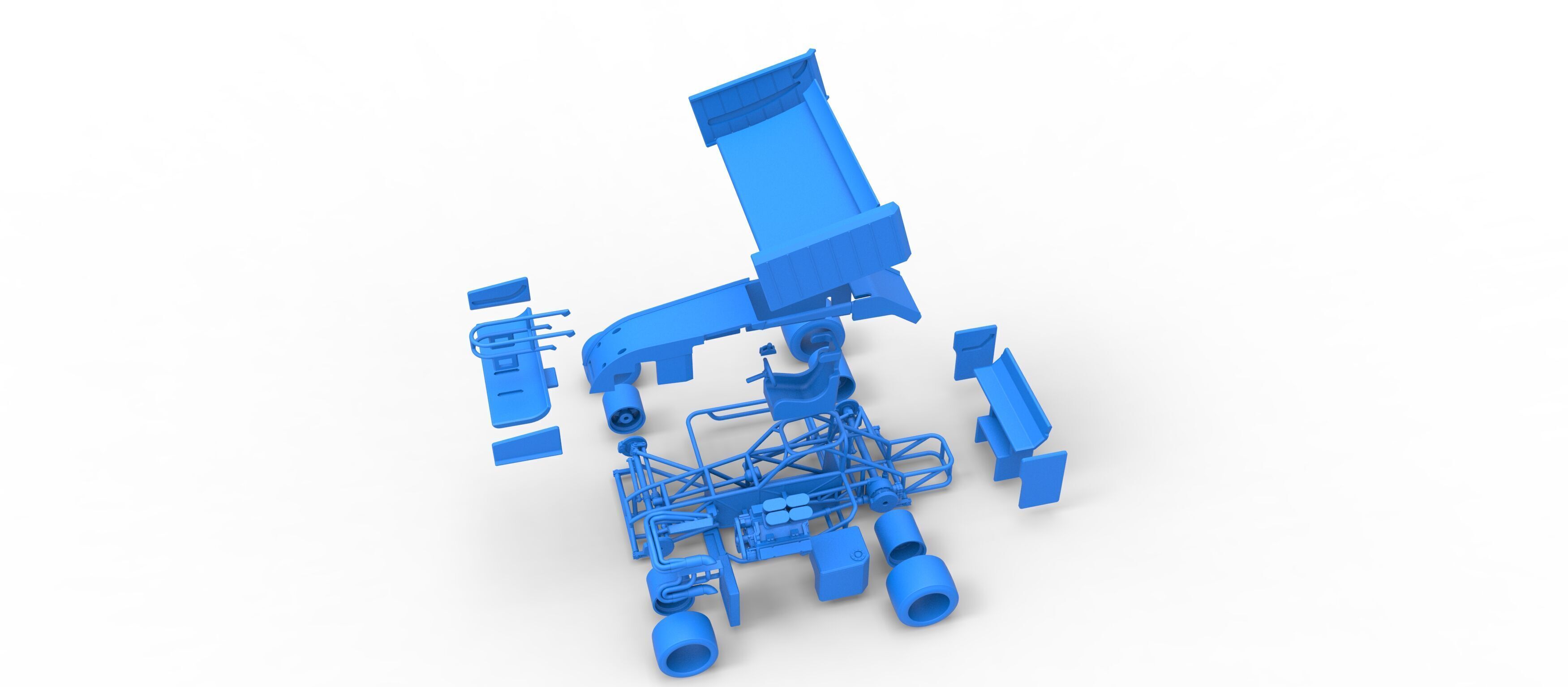 Supermodified front engine Winged race car V3 Scale 1 to 25 3D print model_56