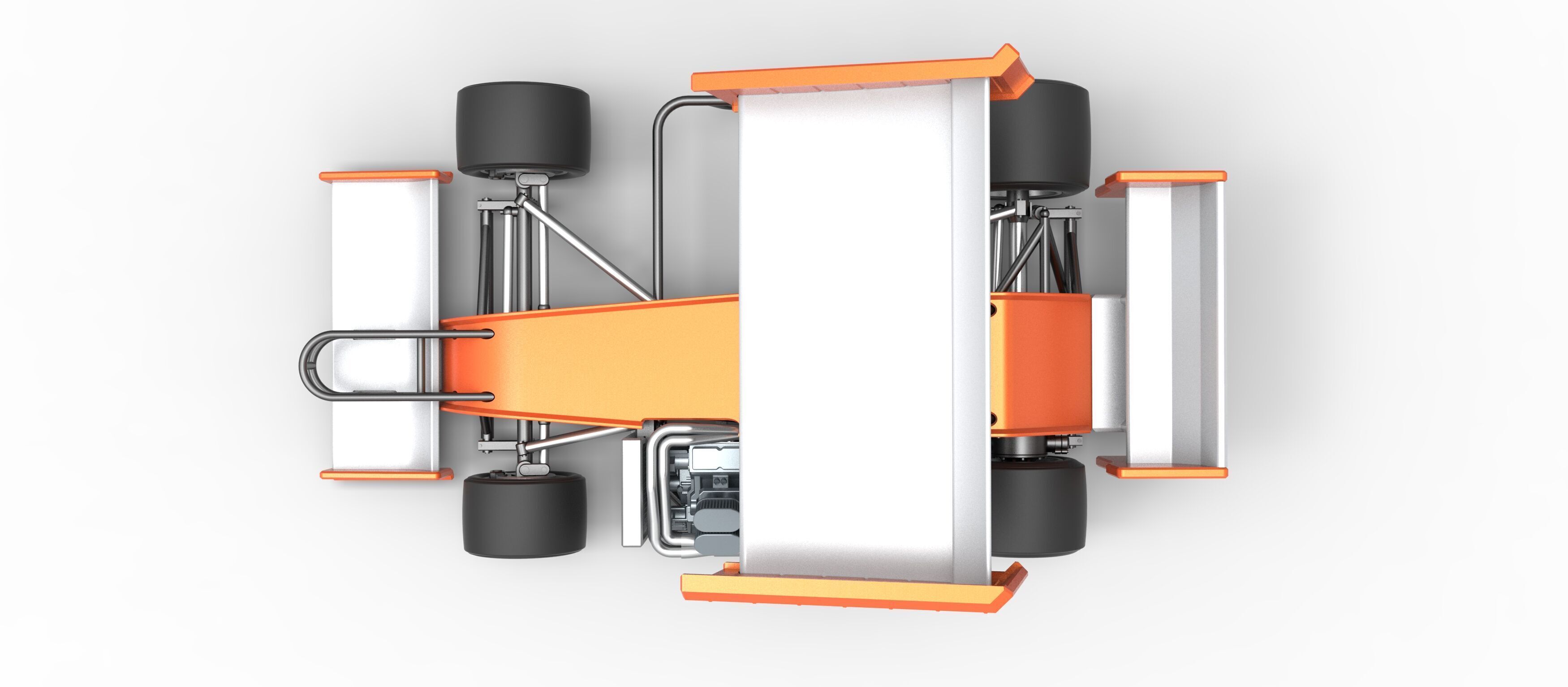 Supermodified front engine Winged race car V3 Scale 1 to 25 3D print model_11