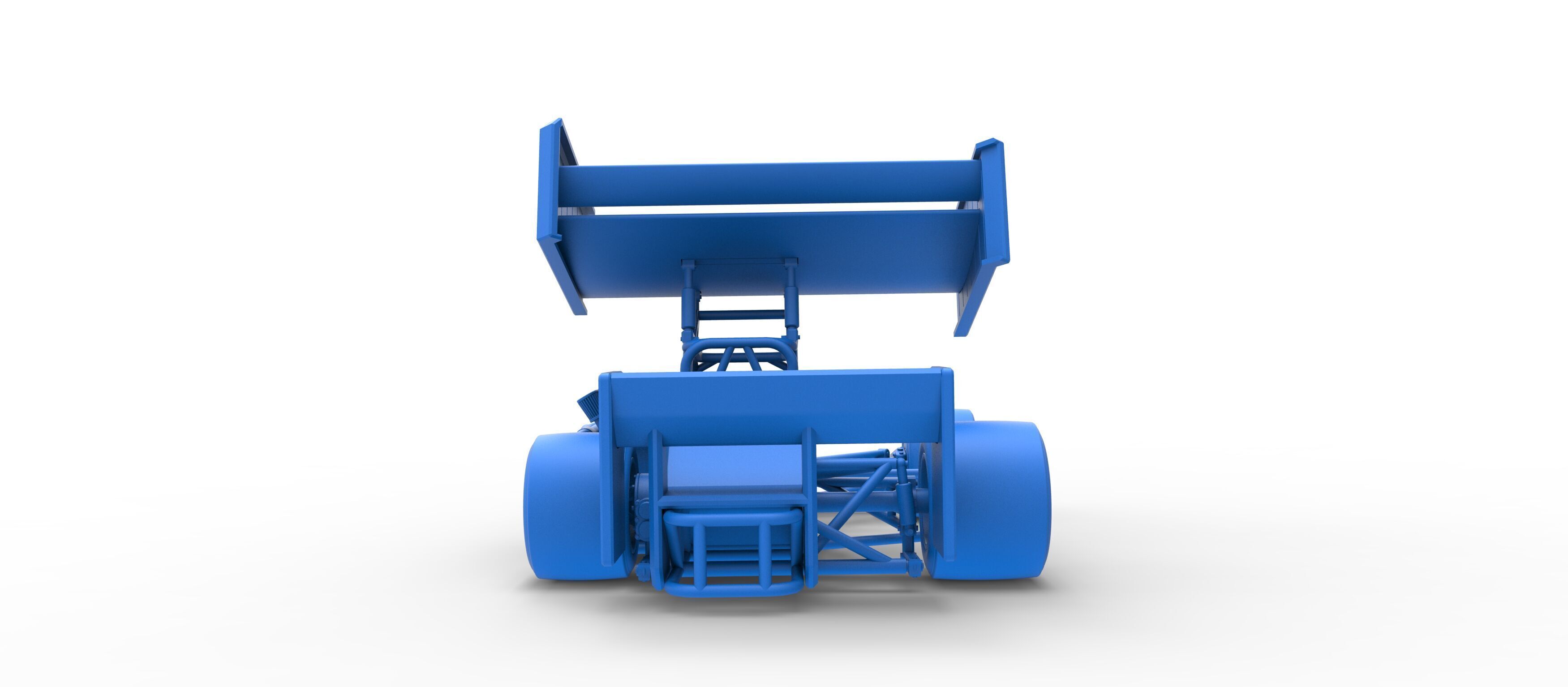 Supermodified front engine Winged race car V3 Scale 1 to 25 3D print model_43