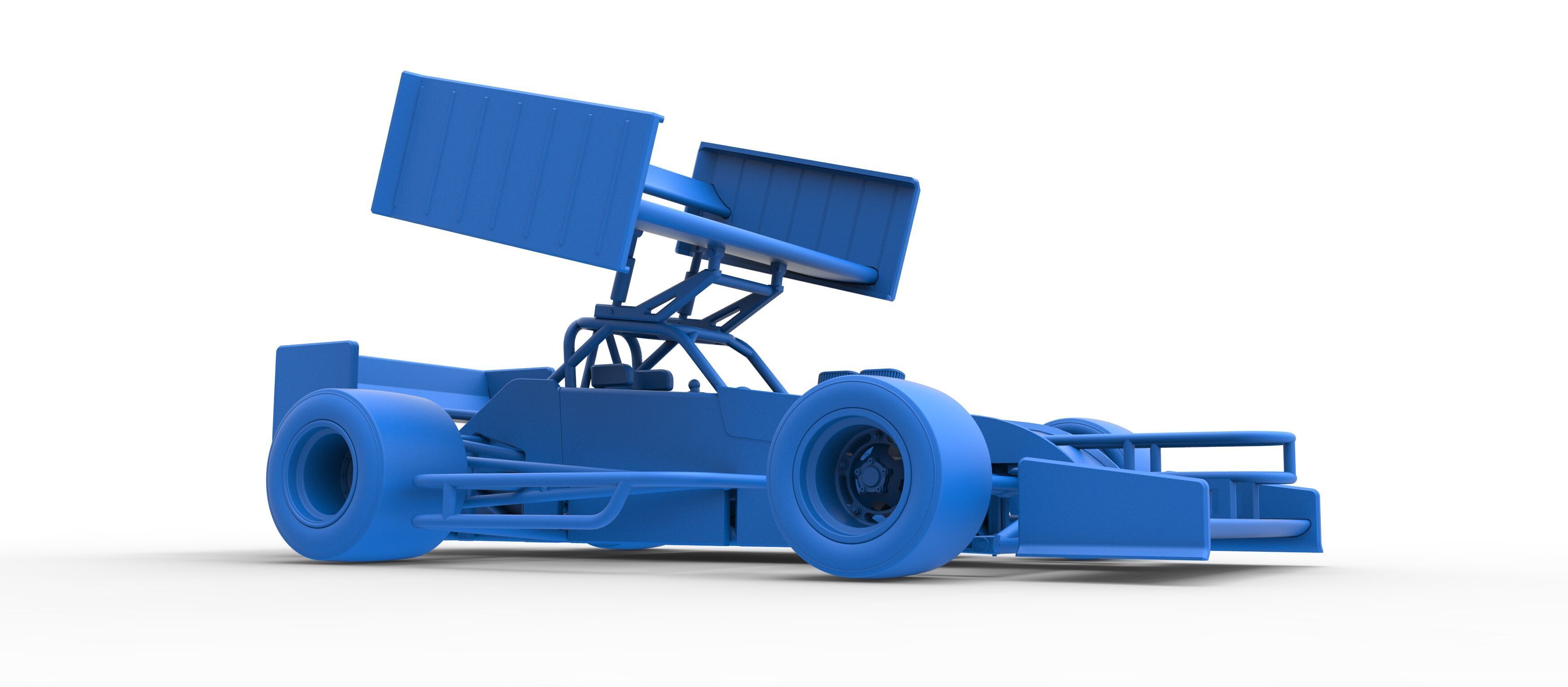 Supermodified front engine Winged race car V3 Scale 1 to 25 3D print model_52