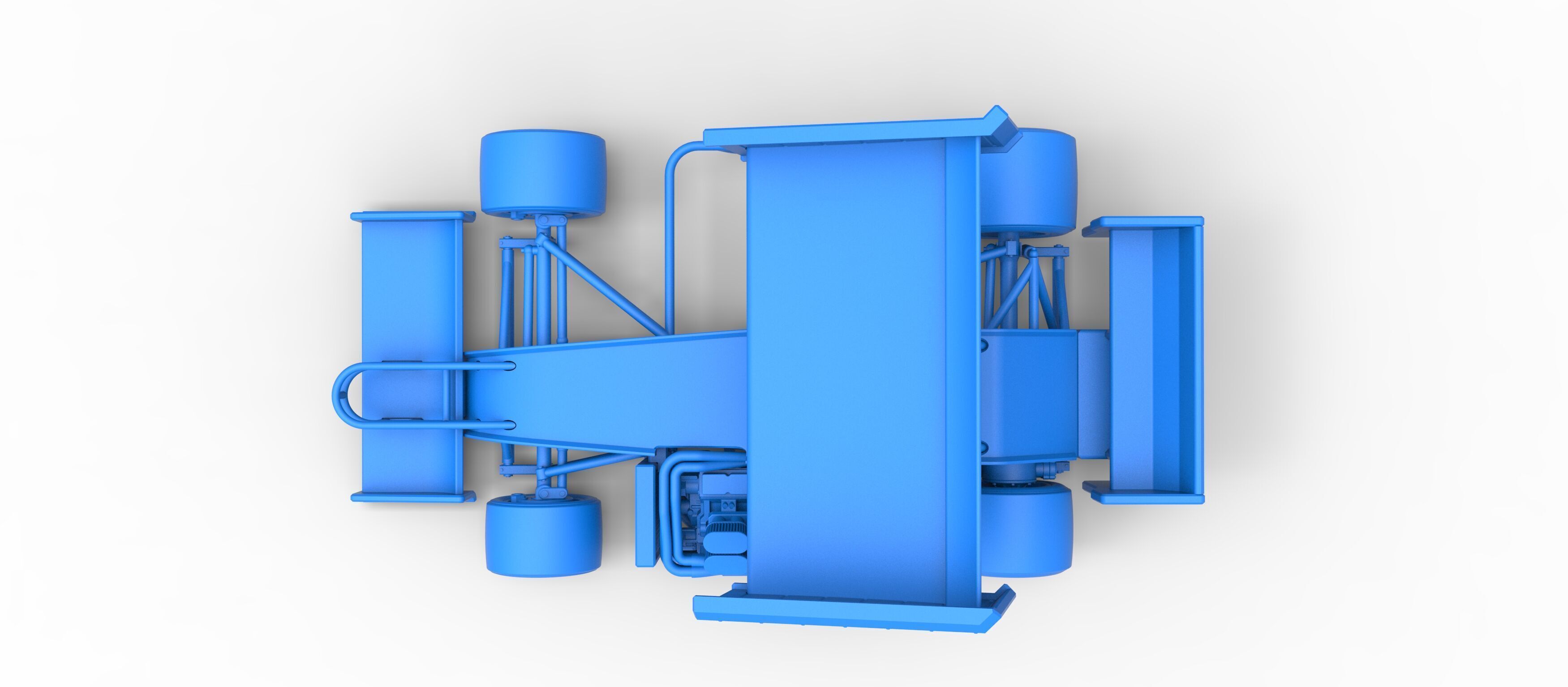 Supermodified front engine Winged race car V3 Scale 1 to 25 3D print model_38