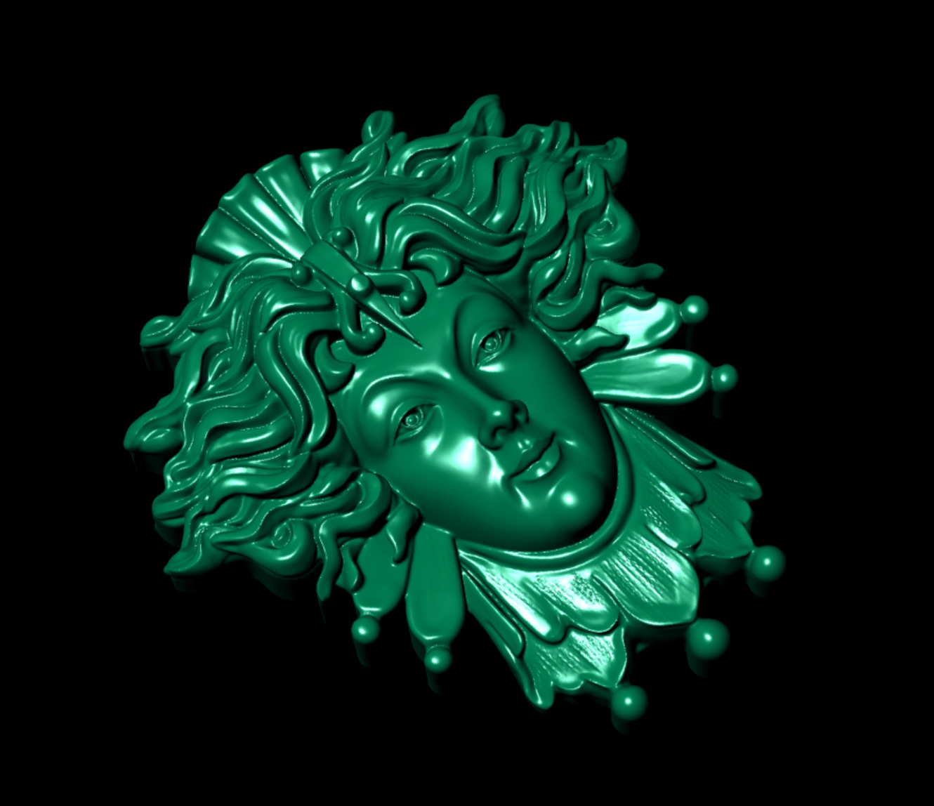 MEDUSHA pendent 3D print model_1