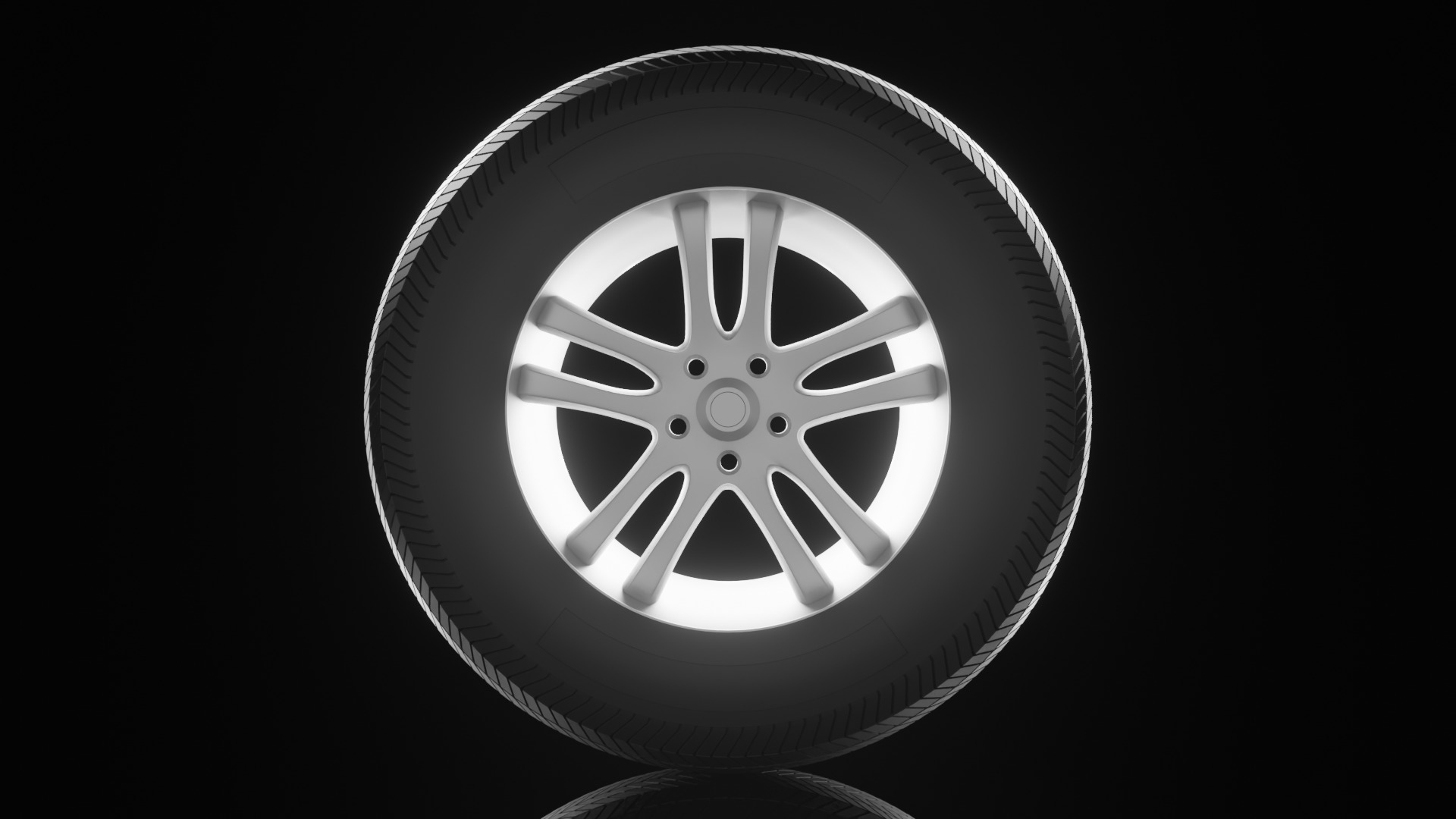 Car Tire 3D model_3
