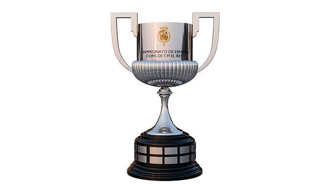 Copa del Rey trophy Spanish Cup trophy 3D model