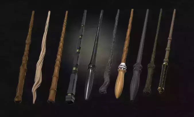 Custom Magic Wands set 3D print model