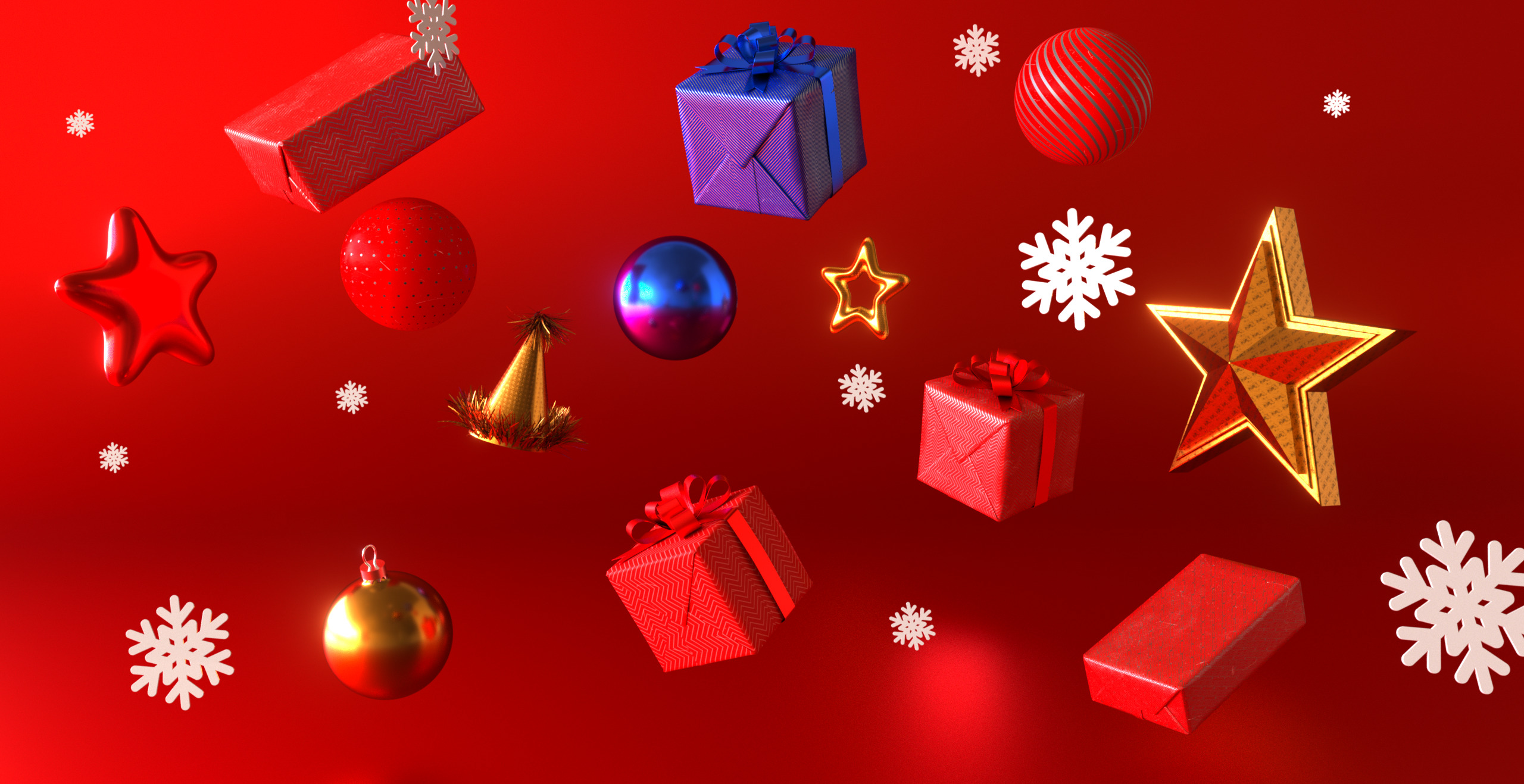 Christmas gift box 3D Model Collection low-poly 3d model Low-poly 3D model_1