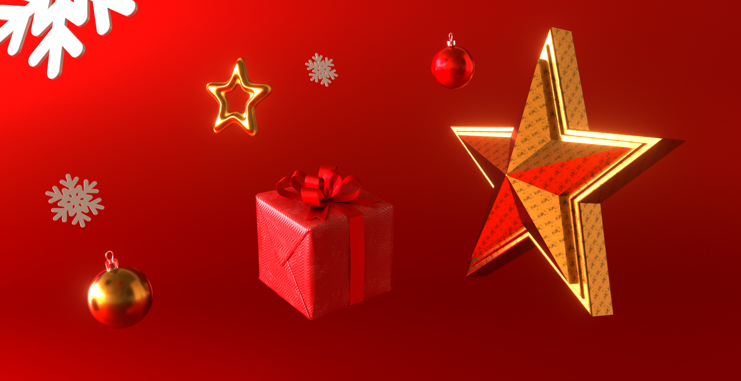 Christmas gift box 3D Model Collection low-poly 3d model Low-poly 3D model_3