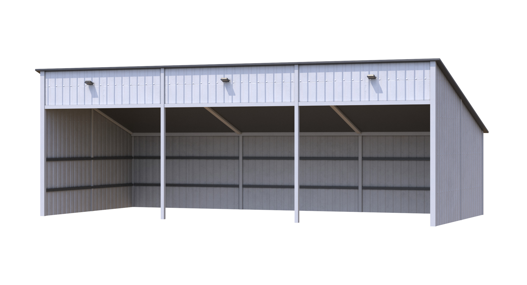 Silage Clamp 12 Low-poly 3D model_1