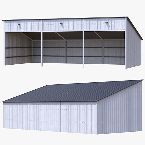 Silage Clamp 12 Low-poly 3D model