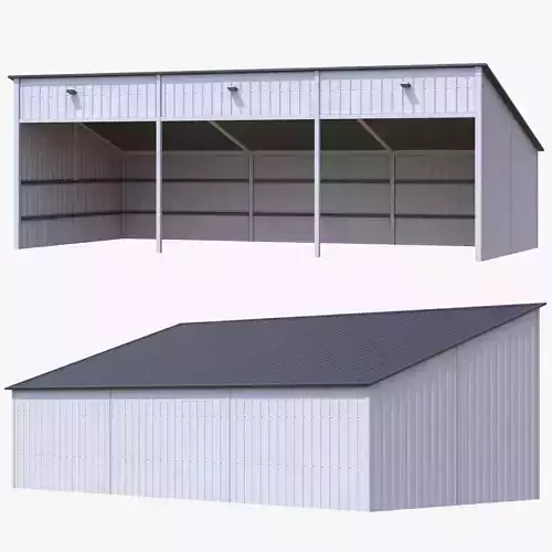 Silage Clamp 12 Low-poly 3D model