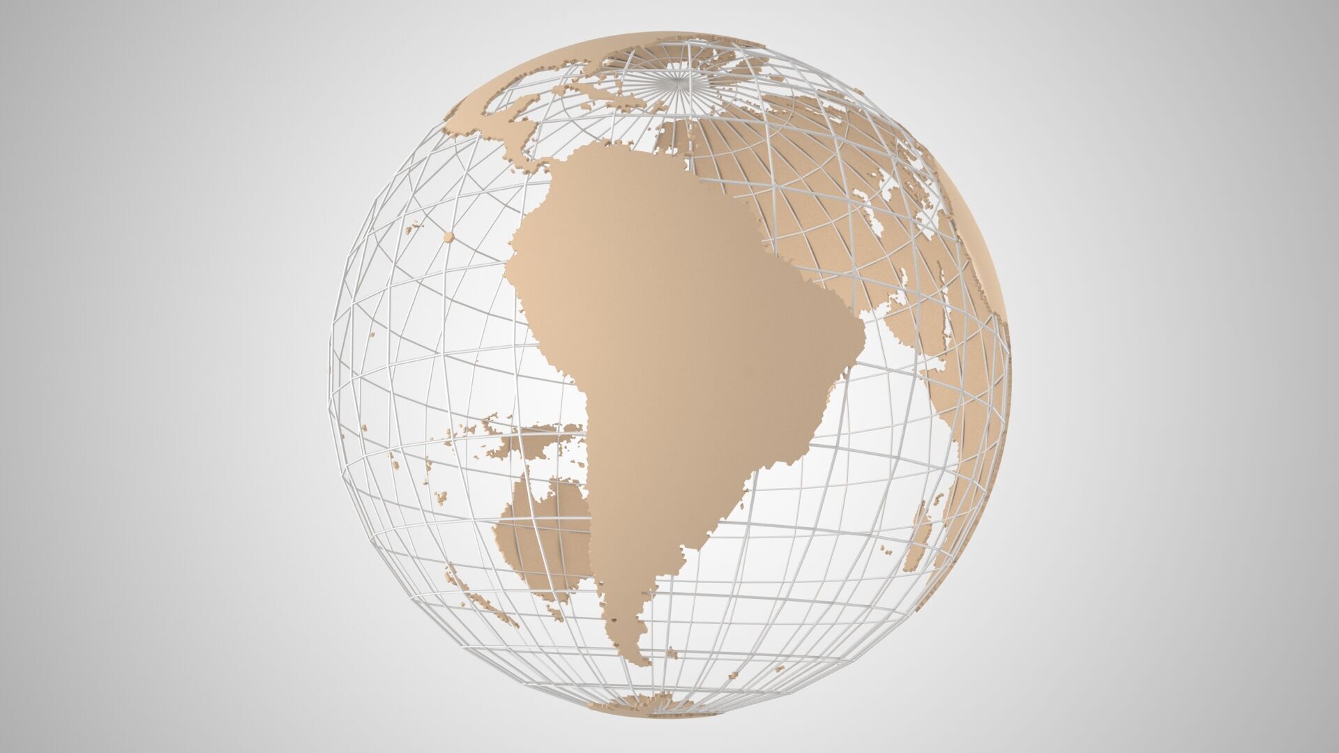 Globe News Skeleton Hazelnut Color 3D model_1