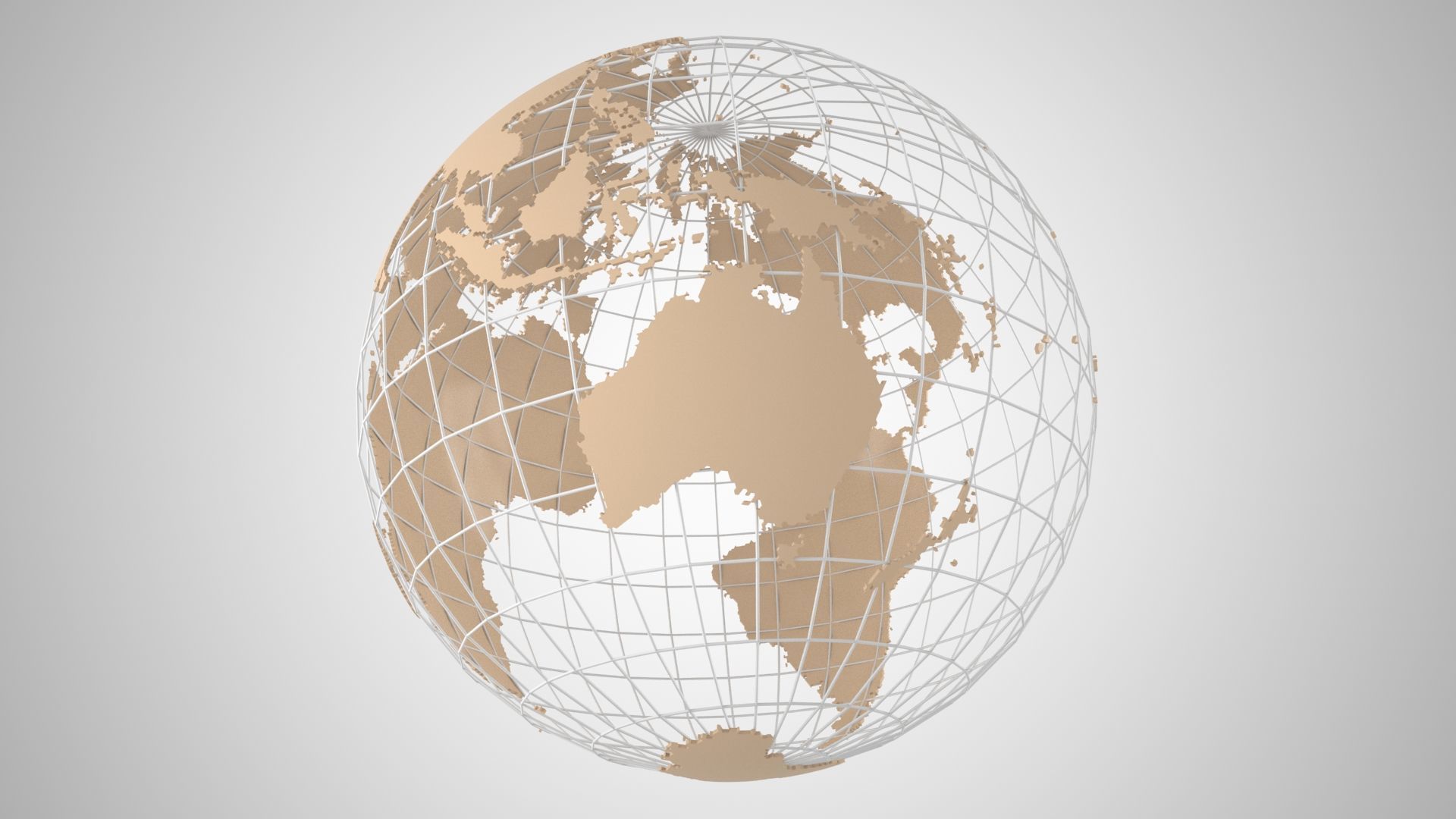 Globe News Skeleton Hazelnut Color 3D model_3