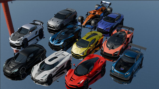 Sports and Hyper Car Bundle 3D model