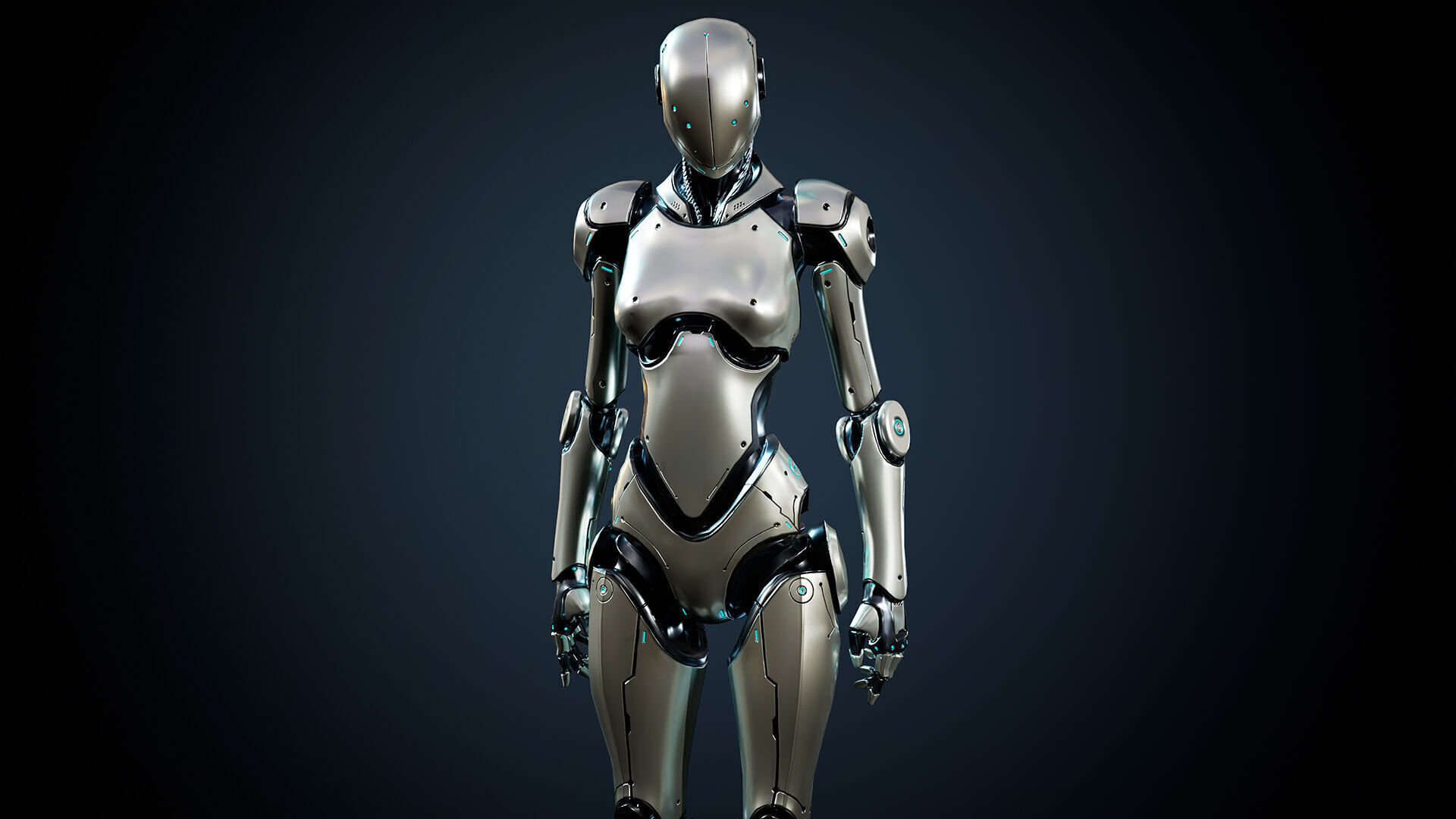 Robot 3 Low-poly 3D model_3