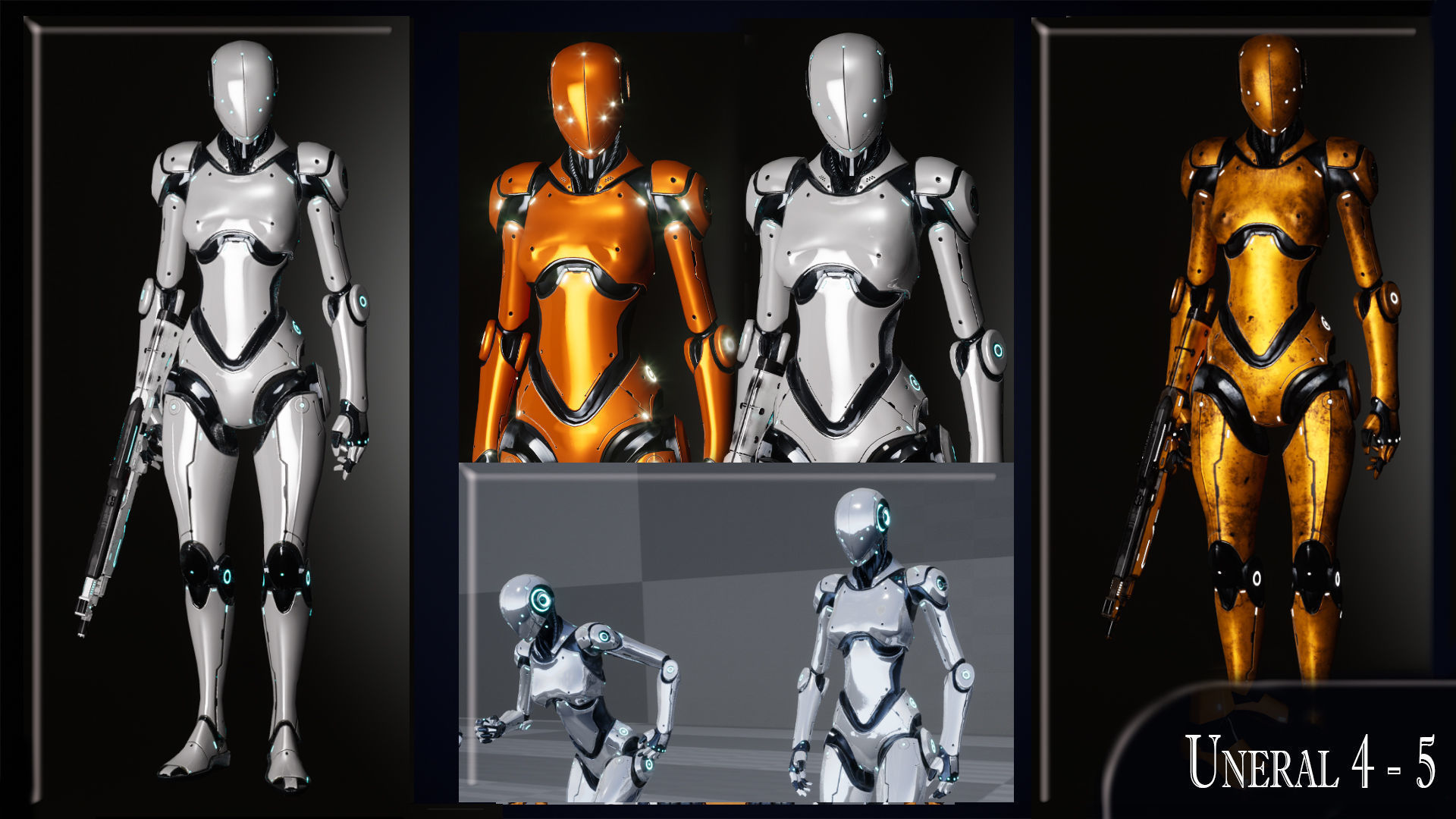 Robot 3 Low-poly 3D model_12