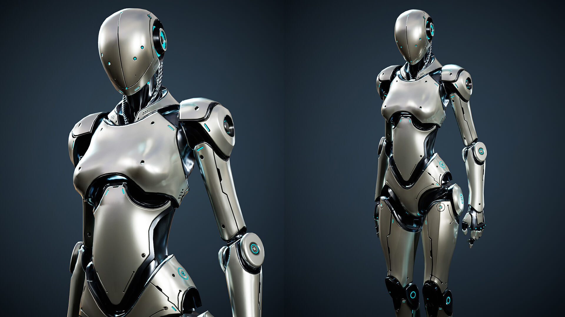 Robot 3 Low-poly 3D model_8