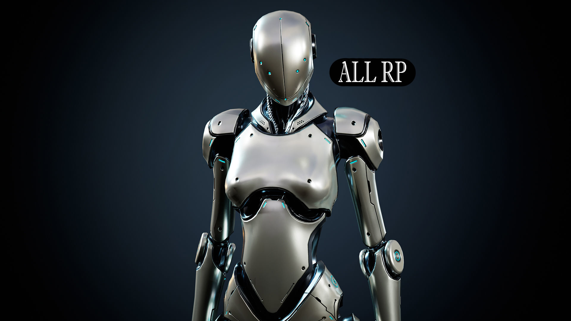 Robot 3 Low-poly 3D model_2
