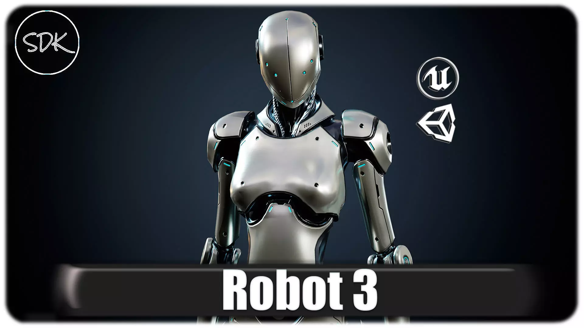 Robot 3 Low-poly 3D model_0