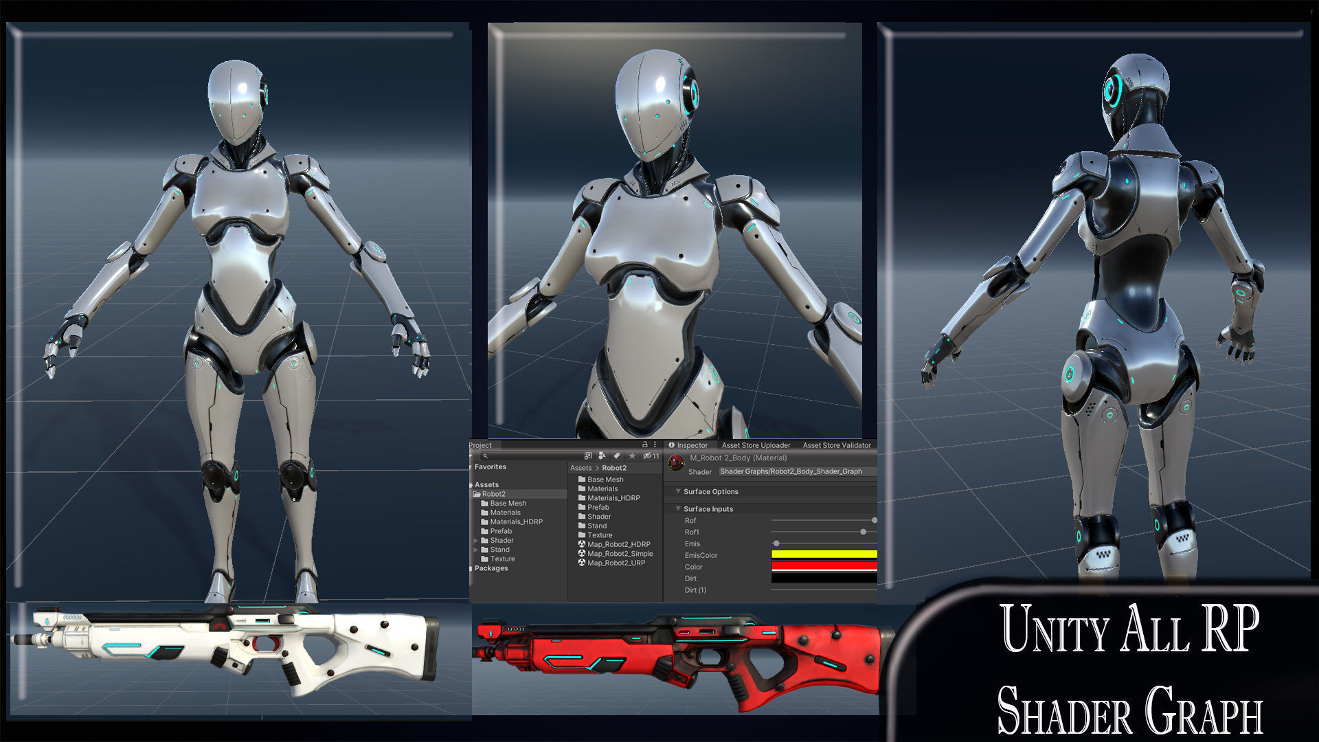 Robot 3 Low-poly 3D model_11