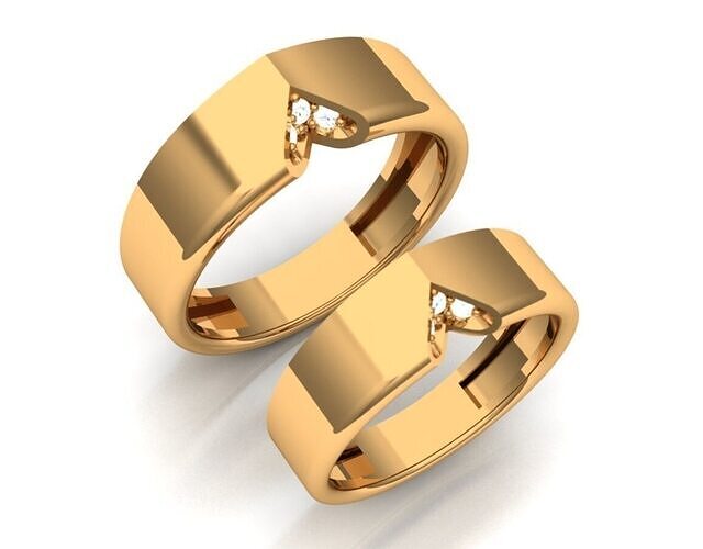 Wedding Ring Set 3D print model