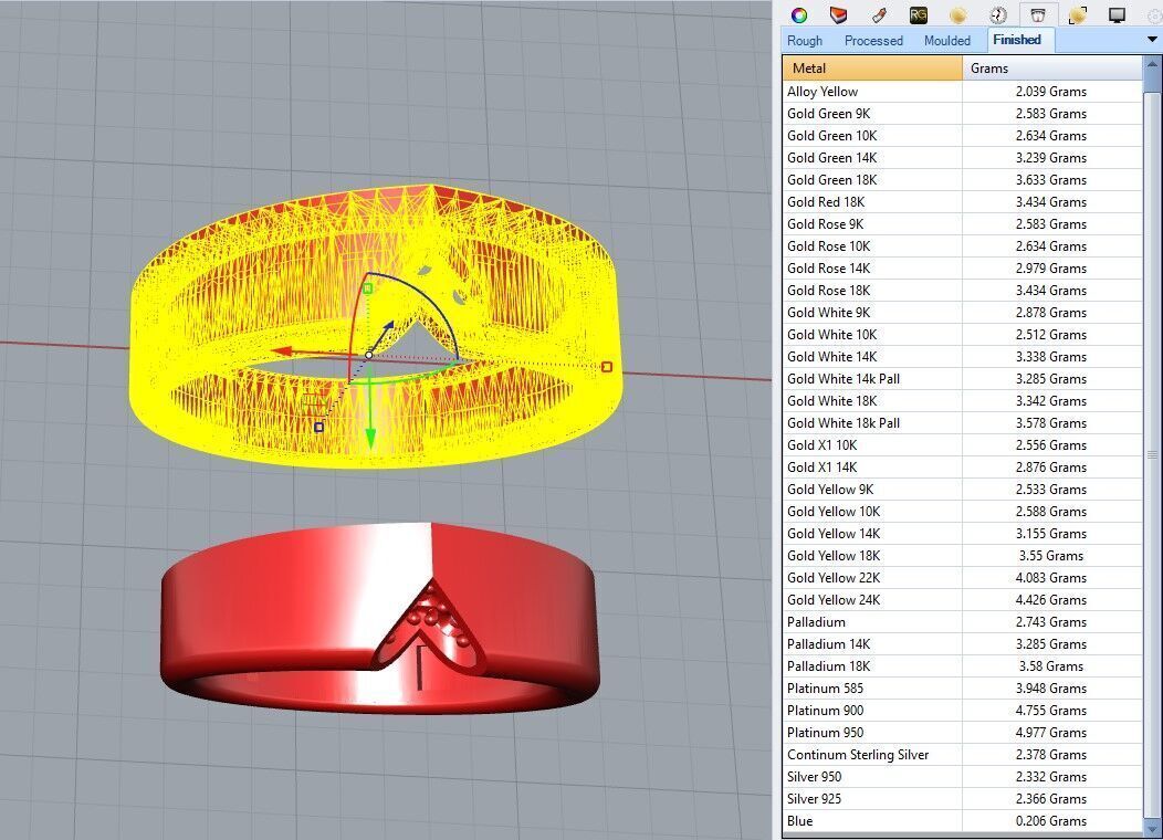 Wedding Ring Set 3D print model_6