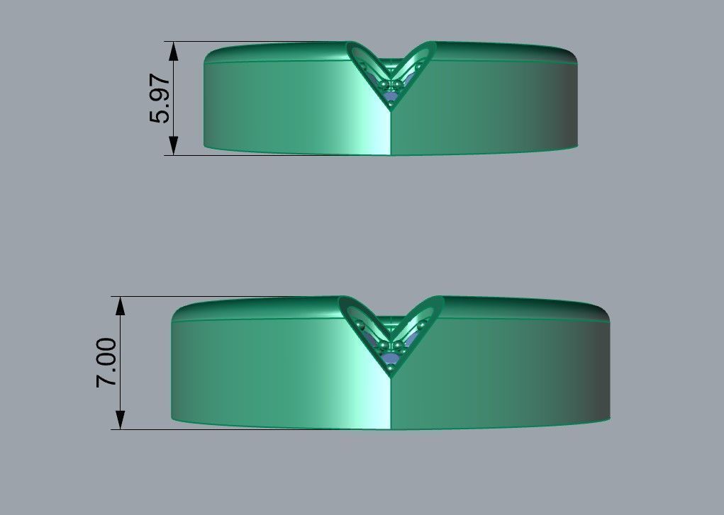 Wedding Ring Set 3D print model_1