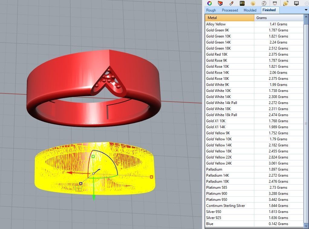 Wedding Ring Set 3D print model_7