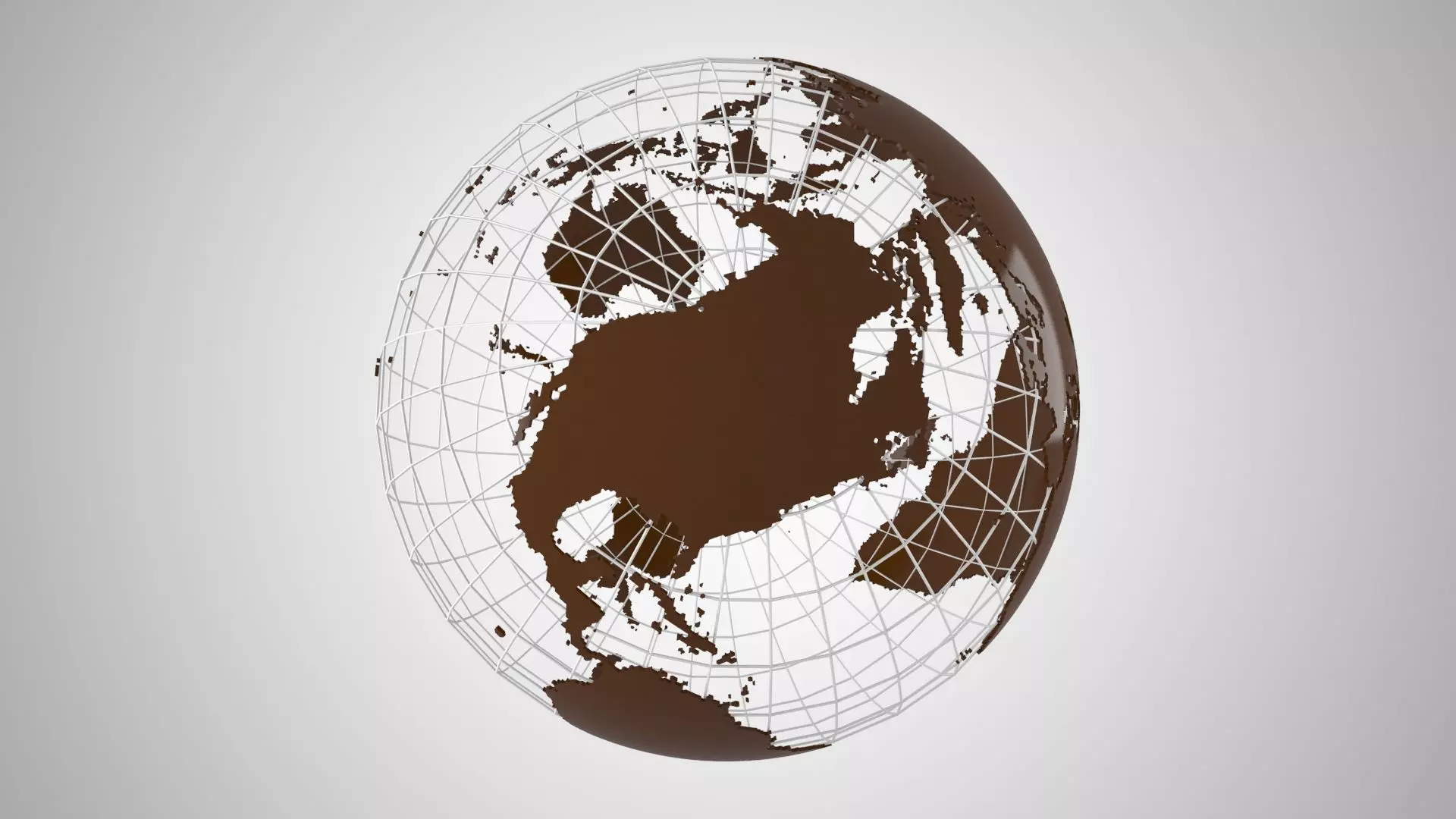 Globe News Skeleton Expresso Color 3D model_0