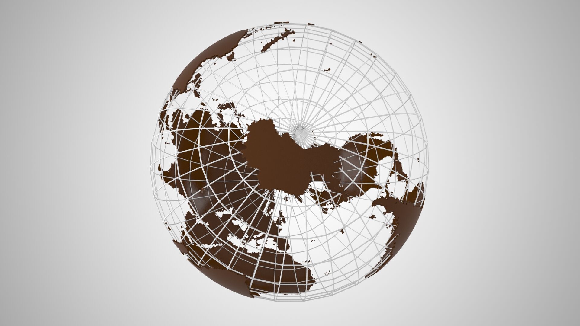 Globe News Skeleton Expresso Color 3D model_4