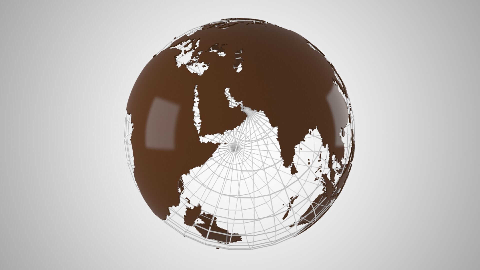 Globe News Skeleton Expresso Color 3D model_2
