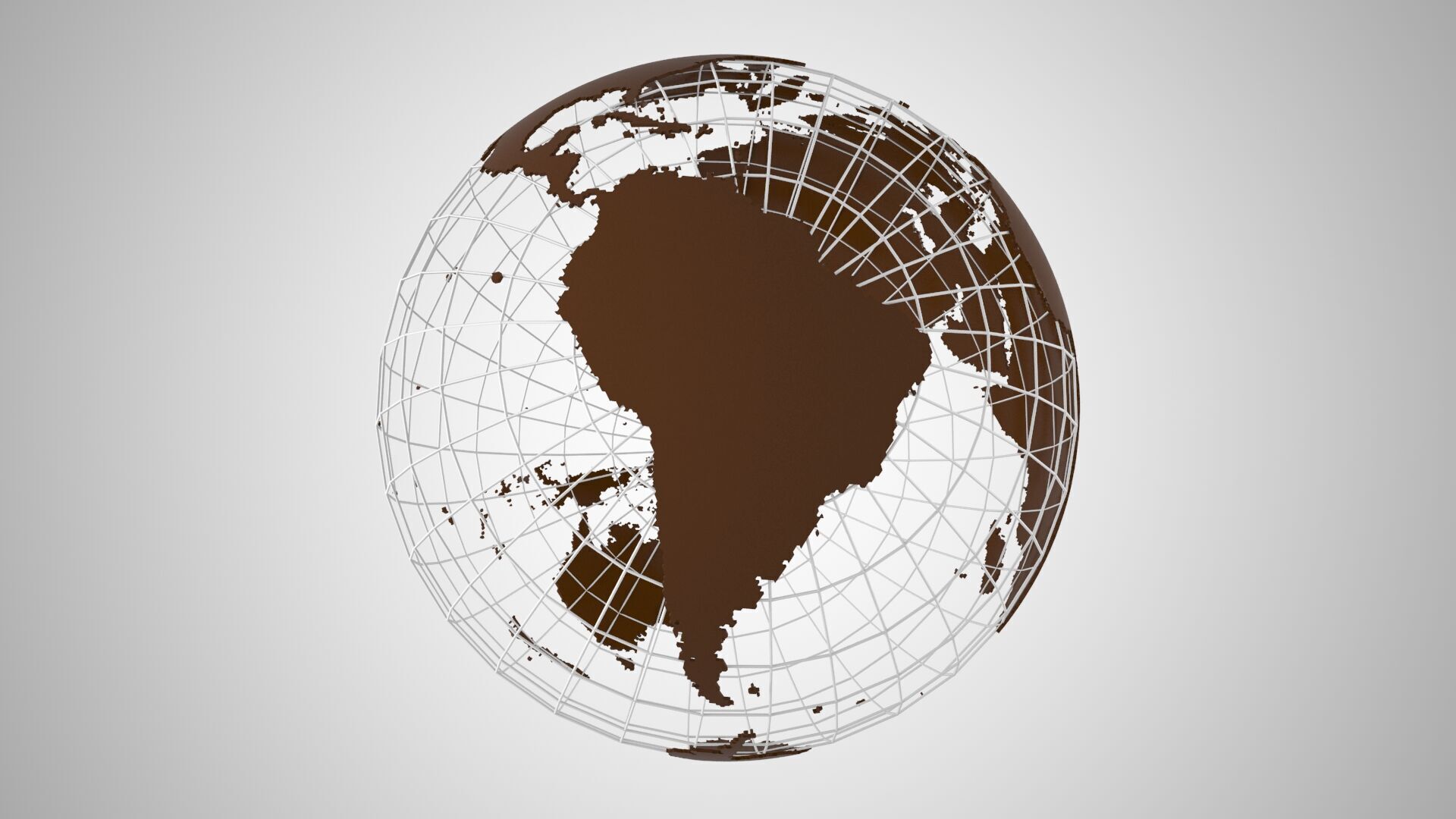 Globe News Skeleton Expresso Color 3D model_1