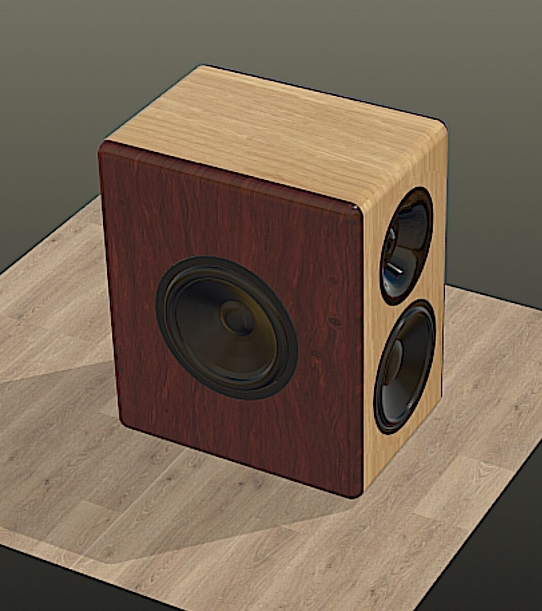 Satori Helios 2 Way Speaker Mid Poly 3D Model Free 3D model_7