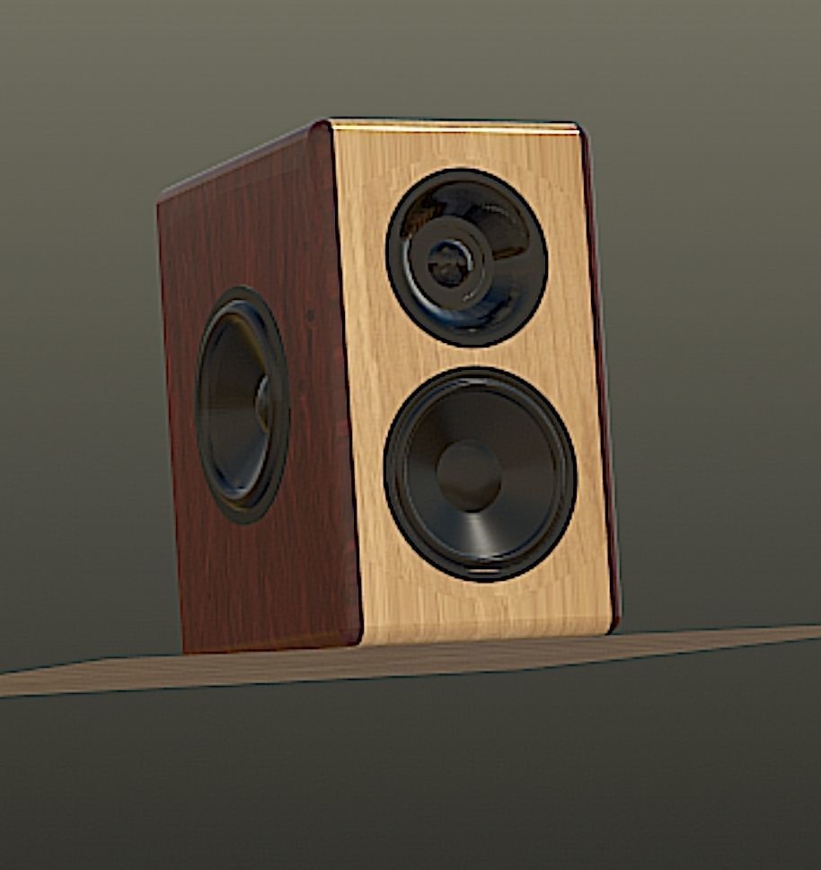 Satori Helios 2 Way Speaker Mid Poly 3D Model Free 3D model_10