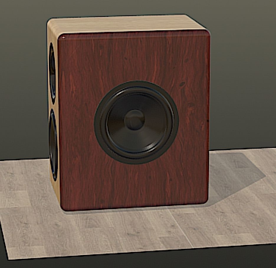 Satori Helios 2 Way Speaker Mid Poly 3D Model Free 3D model_1