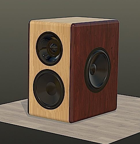 Satori Helios 2 Way Speaker  Mid Poly 3D Model Free 3D model