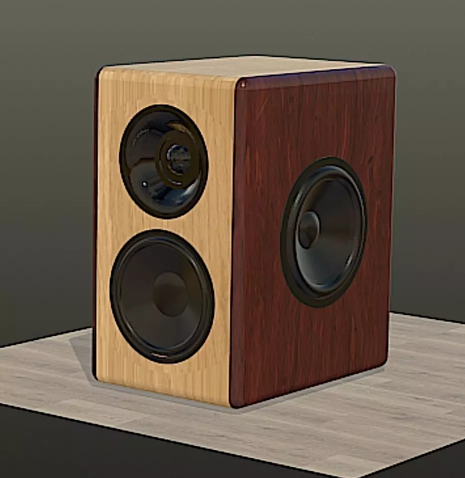 Satori Helios 2 Way Speaker Mid Poly 3D Model Free 3D model_0
