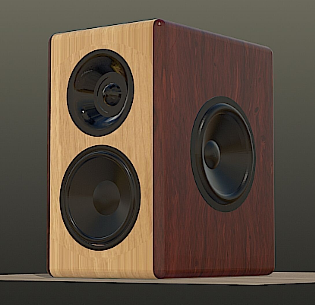 Satori Helios 2 Way Speaker Mid Poly 3D Model Free 3D model_11