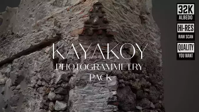 Abandoned House Ruined Part Scan - Wall Corner 03