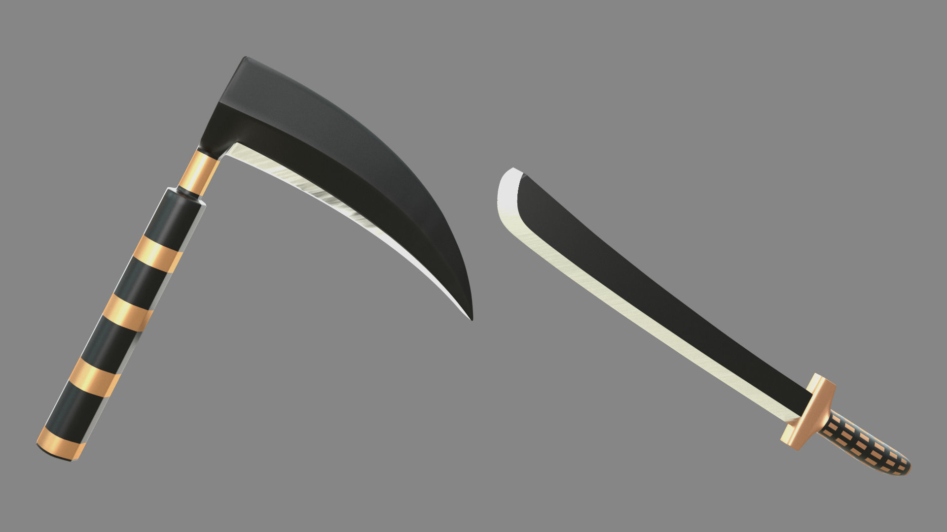 Ninja Weapons 3D model_5