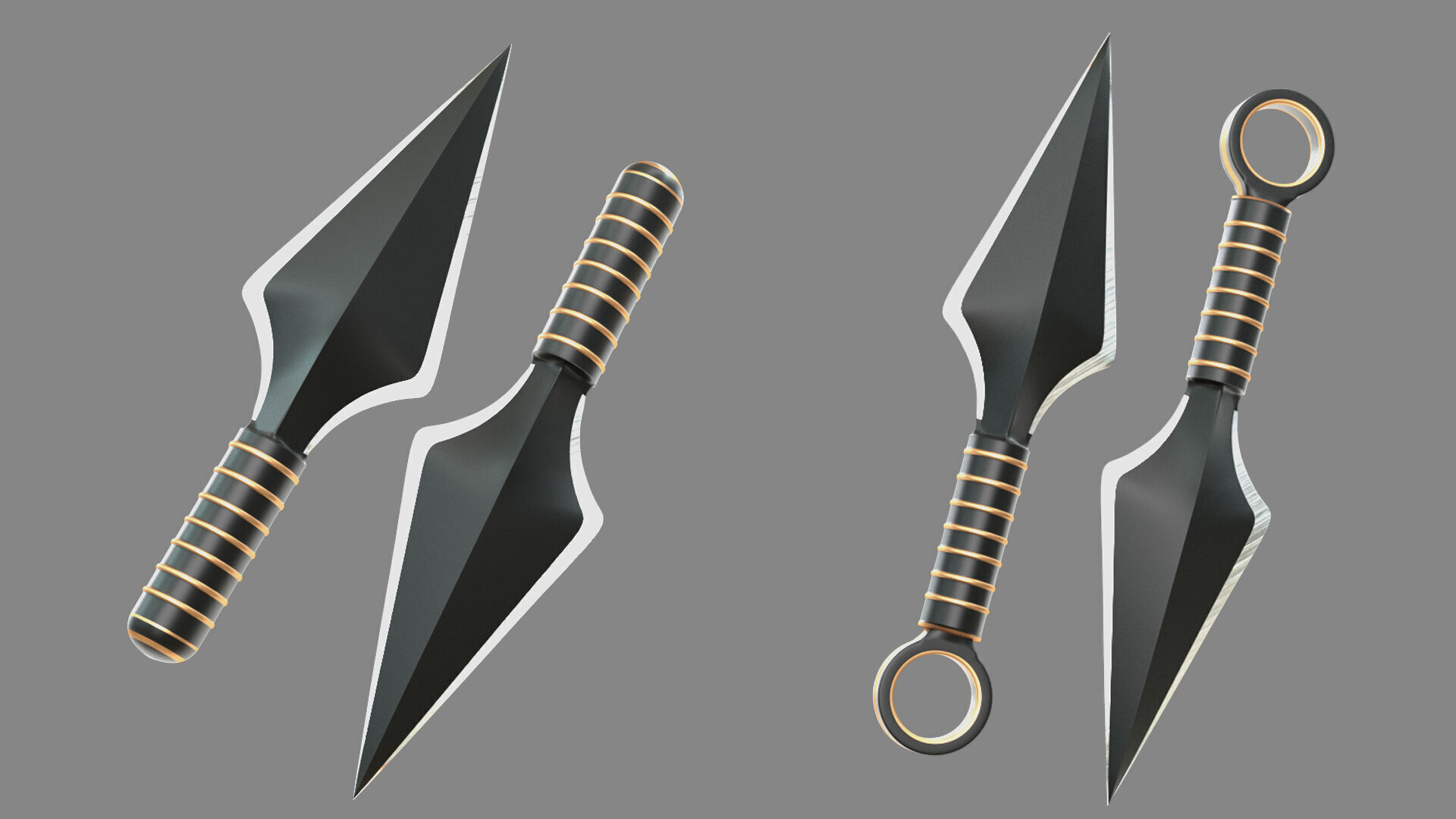 Ninja Weapons 3D model_4