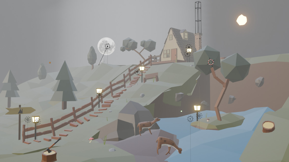 Cabin in the forest Free low-poly 3D model_5